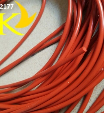 Gioang silicone đỏ tròn đặc 